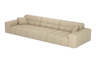 Canapé Cardano - Beige - 4 places - En cuir