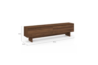 Meuble TV 2 abattants Yumi - 180 x 46 x 30 cm