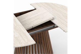 Table à manger ronde extensible Camélia - 110/150 x 75 x 110 cm