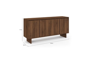 Buffet 4 portes Yumi - 160 x 75 x 40 cm