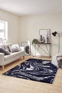 Tapete Oslo Azul e branco
