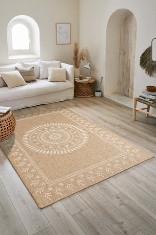 Tapete Nature - Bege e branco
