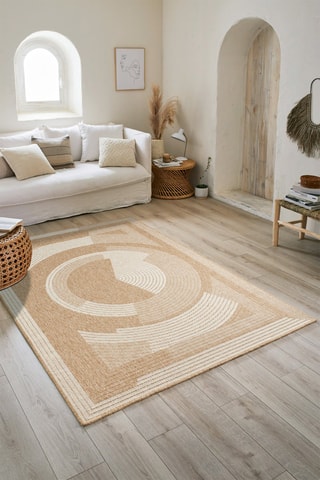 Tapete Nature - Bege e branco
