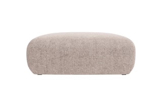 Pouf Nolio - Beige - 2 places - En tissu chenille
