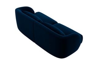 Canapé Tulum - Bleu roi - 2 places - Tissu Tissu velours