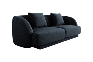 Canapé Tulum - Bleu roi - 2 places - Tissu chenille