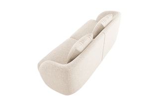 Canapé Tulum - Beige clair - 2 places - En polyester - Toucher soie