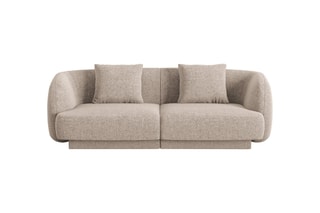 Canapé Tulum - Beige - 2 places - En polyester - Toucher soie