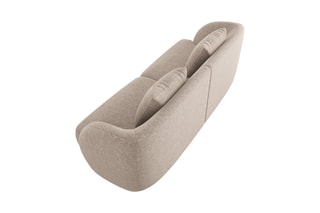 Canapé Tulum - Beige - 2 places - En polyester - Toucher soie