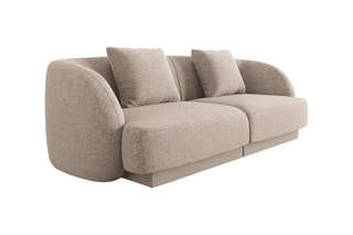 Canapé Tulum - Beige - 2 places - En polyester - Toucher soie