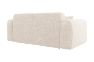 Canapé Nolio - Beige clair - 2 places - En tissu chenille - Toucher soie