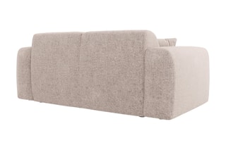 Canapé Nolio - Beige - 2 places - En tissu chenille - Toucher soie