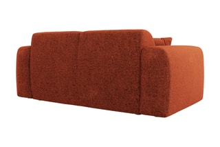 Canapé Nolio - Rouge brique - 2 places - En tissu chenille - Toucher soie