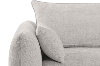 Canapé convertible avec coffre de rangement Matera - Gris clair - 3 places - En tissu chenille