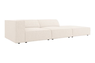 Canapé droit Arendal - Beige clair - 4 places - Tissu toucher chenille
