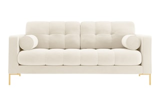 Canapé Bali - Beige clair - 2 places - Toucher velours