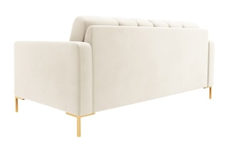 Canapé Bali - Beige clair - 2 places - Toucher velours
