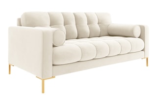 Canapé Bali - Beige clair - 2 places - Toucher velours