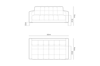 Canapé Bali - Beige clair - 2 places - Toucher velours