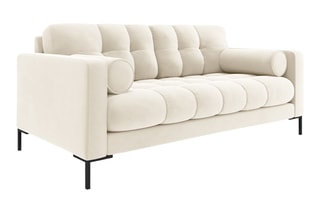 Canapé Bali - Beige clair - 2 places - Toucher velours