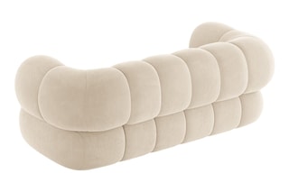 Canapé Koge - Beige clair - 2 places - Toucher velours