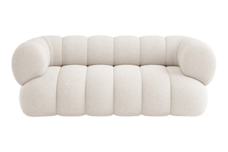 Canapé Koge - Beige clair - 2 places - En tissu chenille