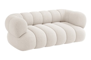 Canapé Koge - Beige clair - 2 places - En tissu chenille