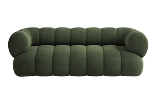 Canapé Koge - Vert - 3 places - Toucher velours
