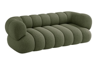 Canapé Koge - Vert - 3 places - En tissu chenille
