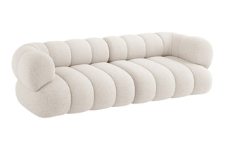Canapé Koge - Beige clair - 4 places - En tissu chenille