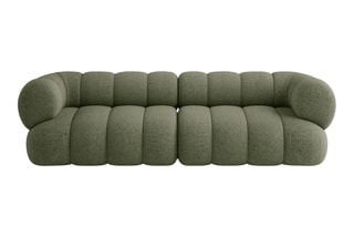Canapé Koge - Vert - 4 places - En tissu chenille