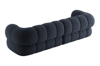 Canapé Koge - Gris clair - 4 places - En tissu chenille