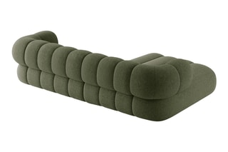 Canapé d’angle gauche Koge - Vert - 5 places - En tissu chenille