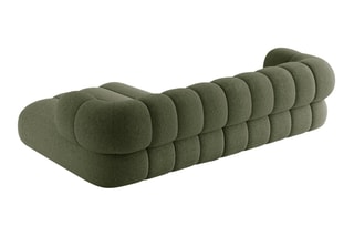 Canapé d’angle droit Koge - Vert - 5 places - En tissu chenille