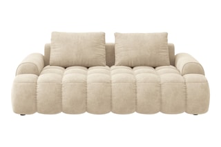 Canapé Linz - Beige clair - 3 places - Tissu velours