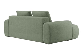 Canapé Linz - Vert olive foncé - 3 places - En tissu structurel