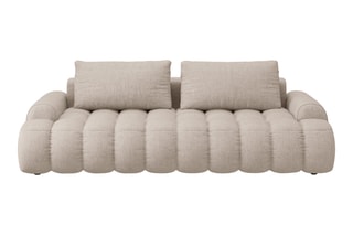 Canapé convertible Linz - Sable - 4 places - En tissu structurel