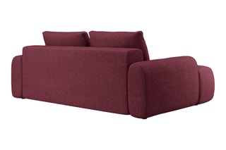 Canapé convertible Linz - Bordeaux - 4 places - En tissu structurel