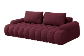 Canapé convertible Linz - Bordeaux - 4 places - En tissu structurel