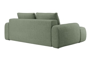 Canapé convertible Linz - Vert olive foncé - 4 places - En tissu structurel