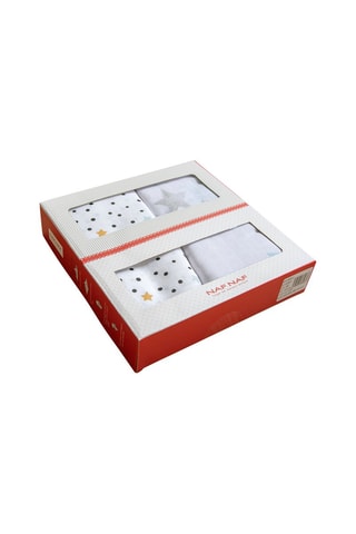 2 Neteldoekjes Nordic Bear Grijs en Wit - 120 x 120 cm