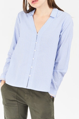 Blouse Hemelsblauw en Wit