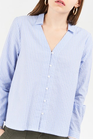 Blouse Hemelsblauw en Wit