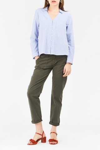 Blouse Hemelsblauw en Wit