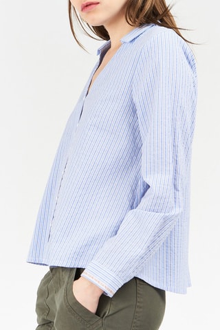 Blouse Hemelsblauw en Wit