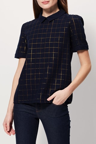 Top Carmine Marineblauw