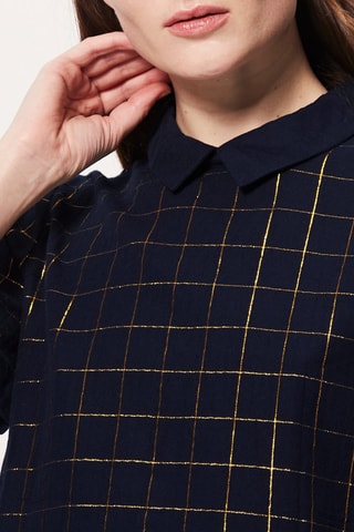 Top Carmine Marineblauw