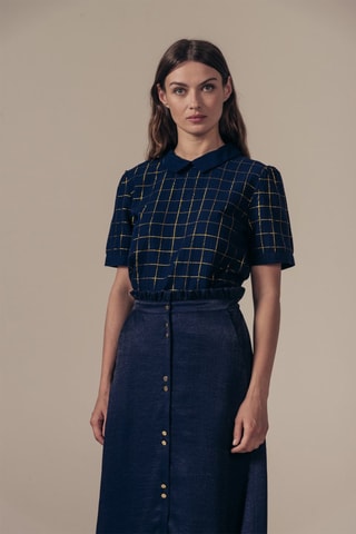 Top Carmine Marineblauw