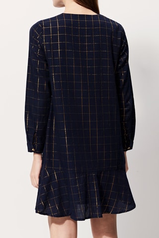 Jurk Lage Taille Rigine Marineblauw