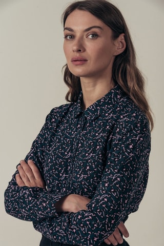 Blouse Cleopard Pauwblauw